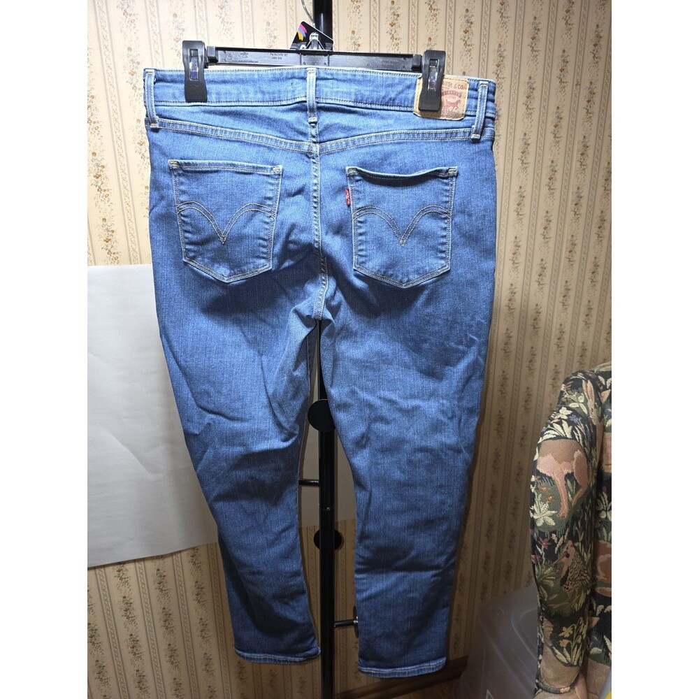 Levi’s Womens Size 14 Classic Mid Rise Skinny Jeans Blue Stretch Denim - Picture 3 of 6